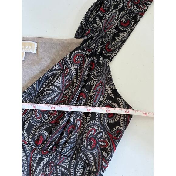 Y2K Babydoll Mesh Sheer Tank Top Paisley Slim Fitted Stretch Sz M - Picture 8 of 10